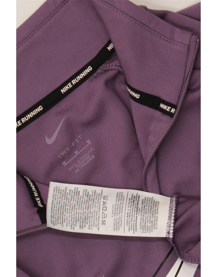 Nike Dame Dri Fit Grafisk Pullover Træningsdragt Top UK 14 Medium Lilla