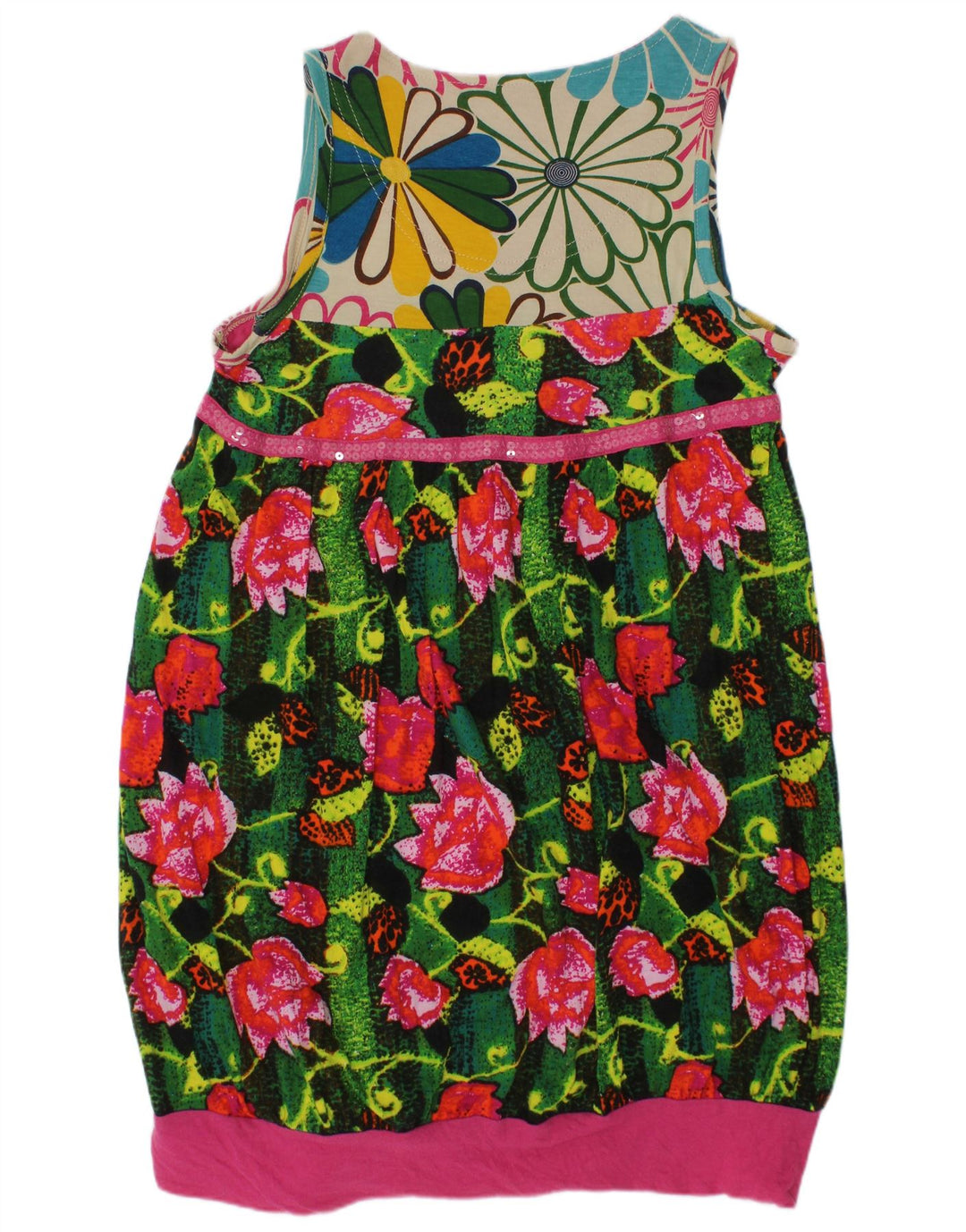 DESIGUAL Womens Bubble Dress UK 4 XS Multicoloured Floral