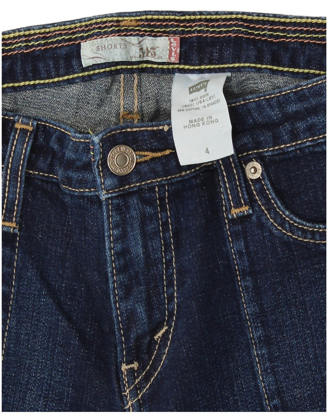 Levi's Womens 545 denimshorts US 4 Small W28 Marineblå Bomuld