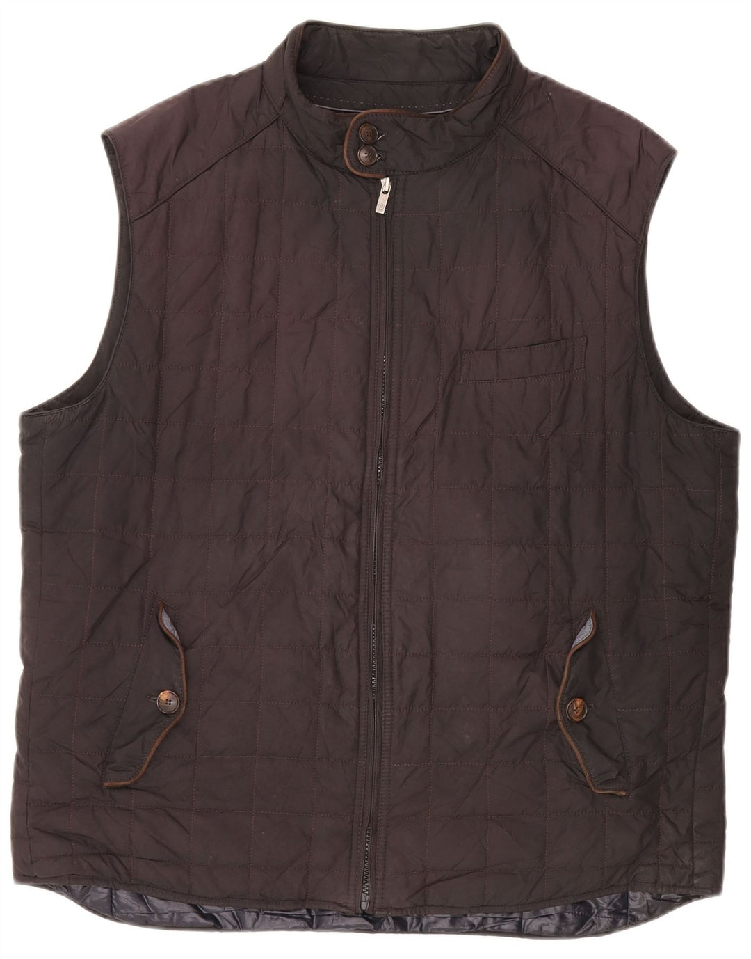 Massimo Dutti Herre Polstret Gilet UK 44 2XL Sort