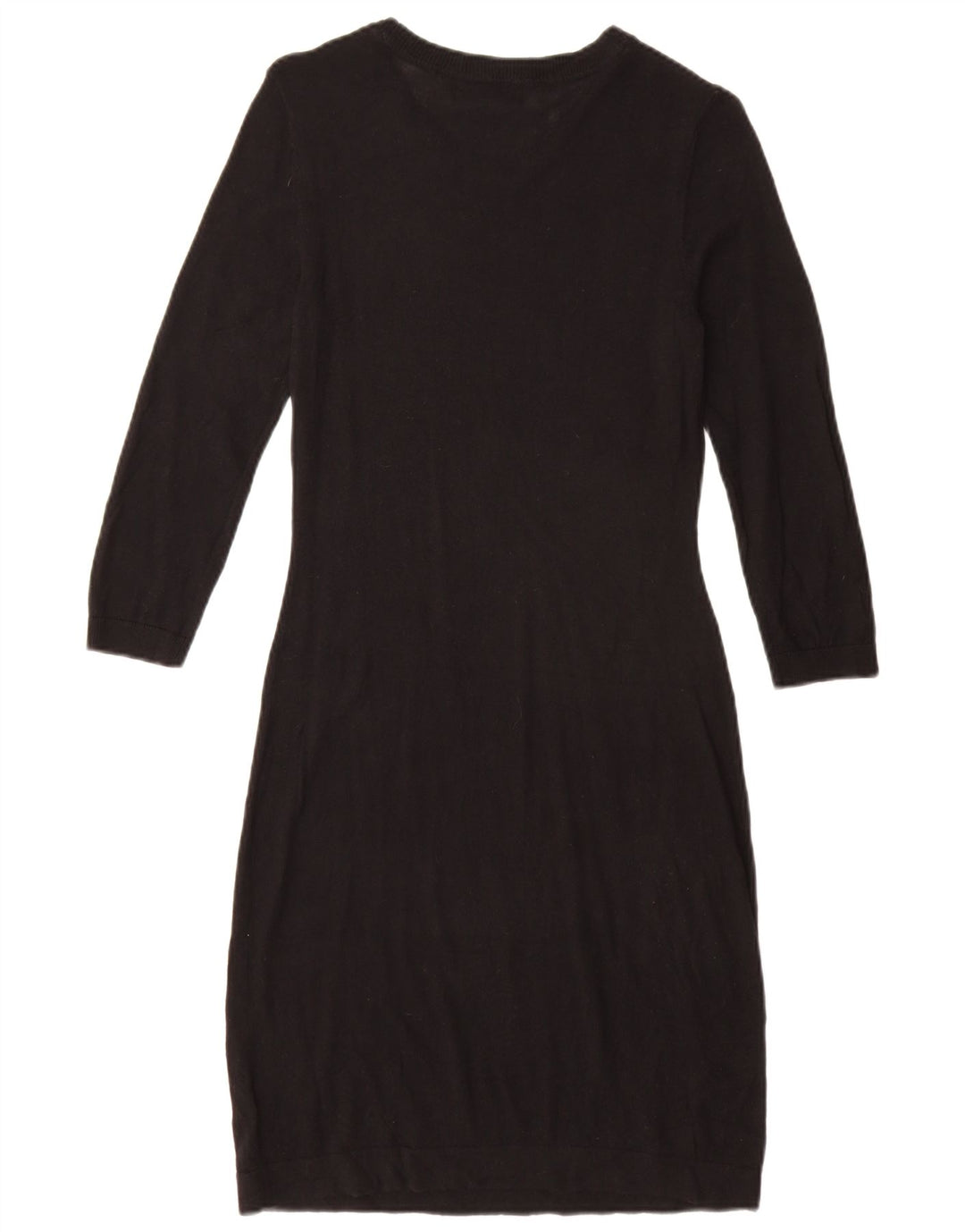 MOSSIMO Dame 3/4-ærmet Jumper Dress UK 10 Small Black Bomuld