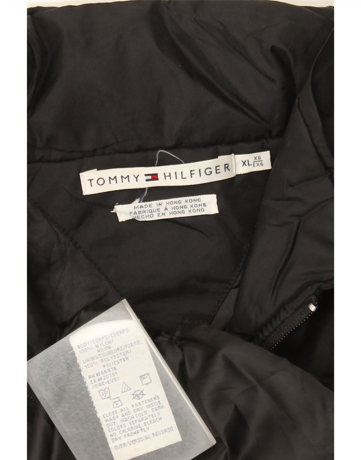 Tommy Hilfiger Dame Windbreaker Jacket UK 18 XL Sort Nylon