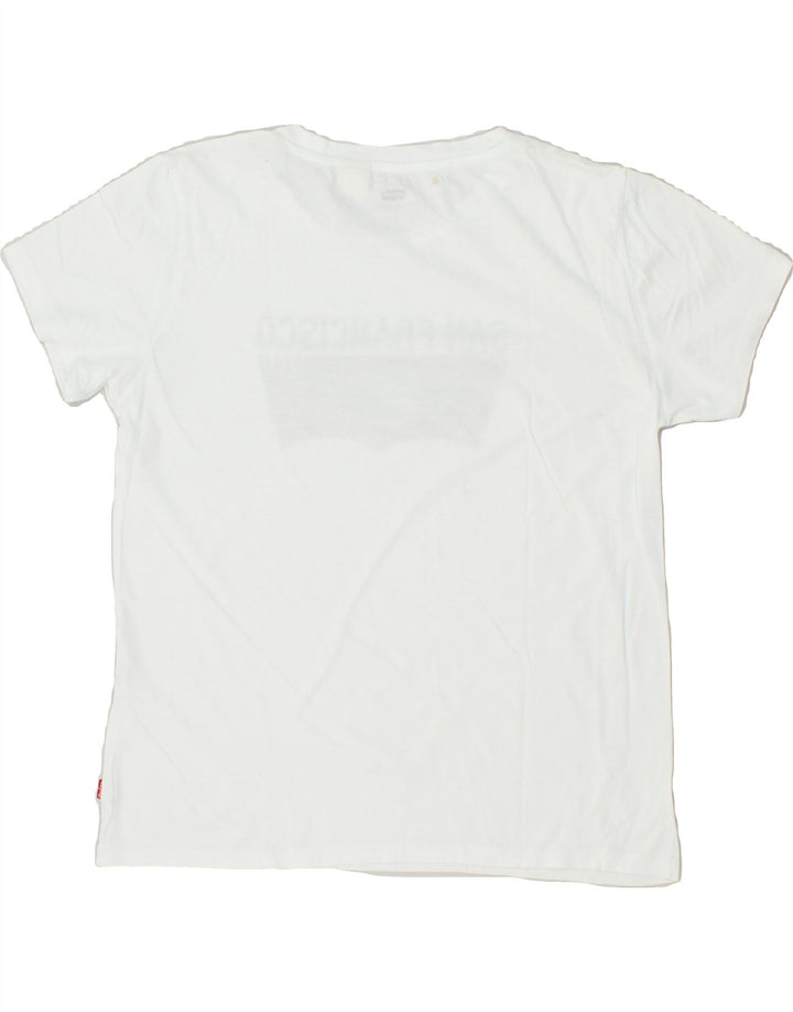 LEVI'S Womens San Francisco Graphic T-Shirt Top UK 14 Medium White Vintage Levi's and Second-Hand Levi's from Messina Hembry 