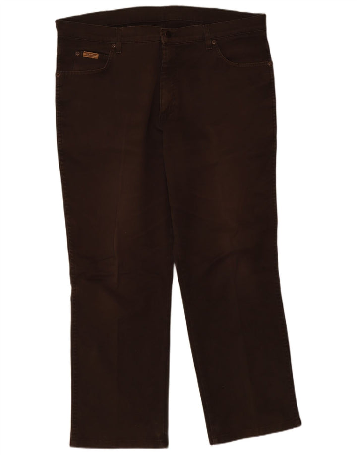 Wrangler Herre Texas Straight Jeans W38 L32 Brun Bomuld