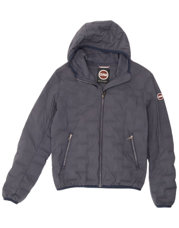 Colmar Dame Hætte Polstret Jakke IT 46 Large Navy Blue Polyester