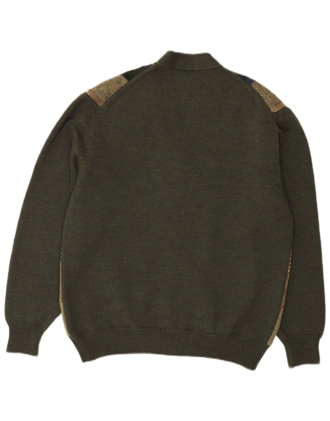 John Ashfield Herre Cricked Club Cardigan Sweater IT 48 Medium Green