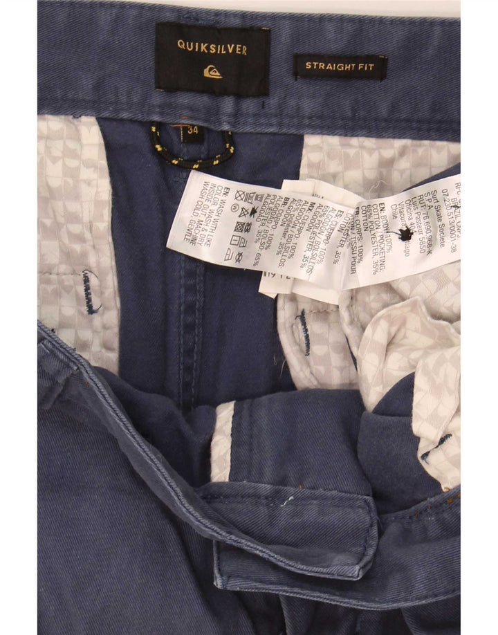 Quiksilver Chino Shorts til mænd W34 Large Blue Cotton