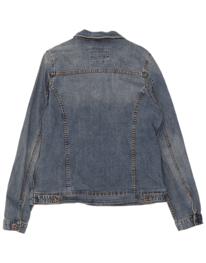 Fat Face Dame denimjakke UK 12 Medium Blue Cotton