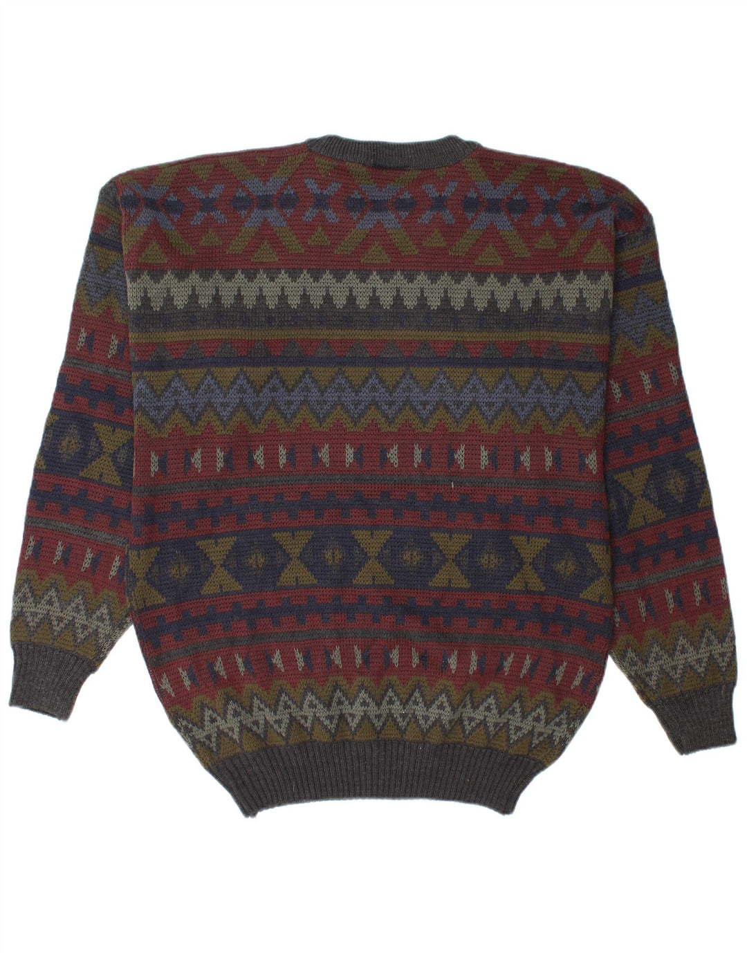 San Marco Herre Crew Neck Jumper Sweater IT 56 XL Flerfarvet Geometrisk