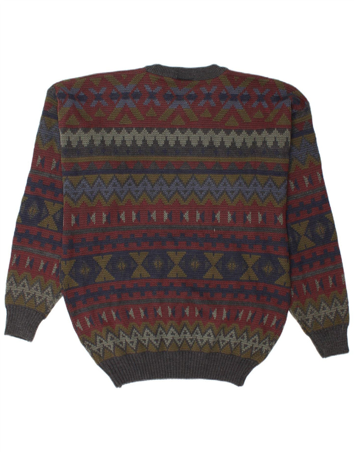 San Marco Herre Crew Neck Jumper Sweater IT 56 XL Flerfarvet Geometrisk