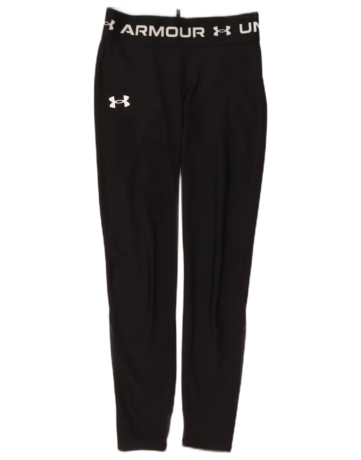 UNDER ARMOUR Piger Grafiske Leggings 9-10 År Medium Sort Polyester