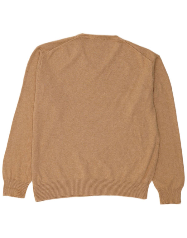 GANT Herre V-hals sweater XL Beige Bomuld