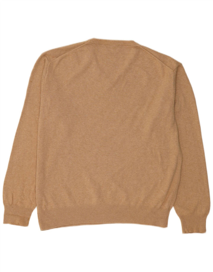 GANT Herre V-hals sweater XL Beige Bomuld