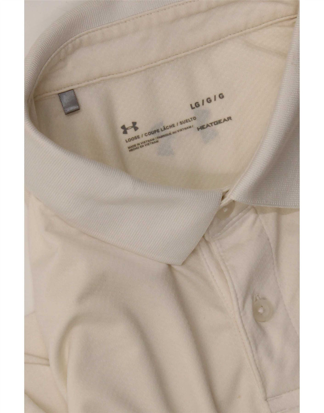 Under Armour Herre Heat Gear Polo Shirt Large White
