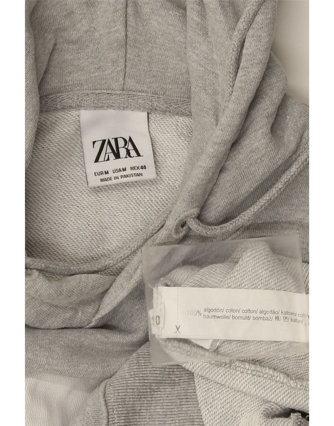 Zara Herre hættetrøje Jumper Medium Grey Colourblock Bomuld