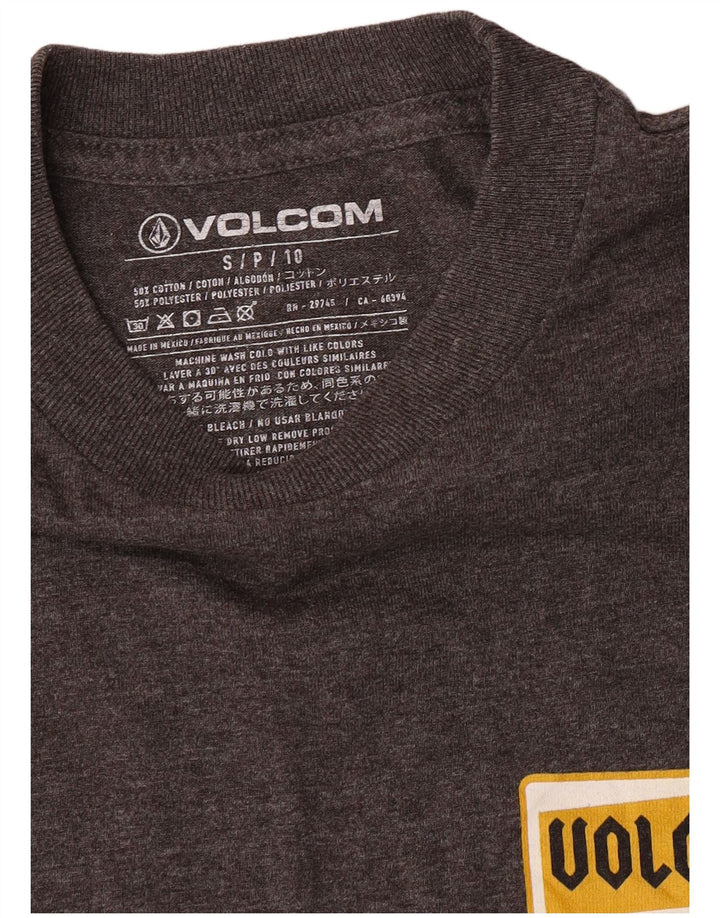 Volcom Herre grafisk T-shirt Langærmet lille grå bomuld