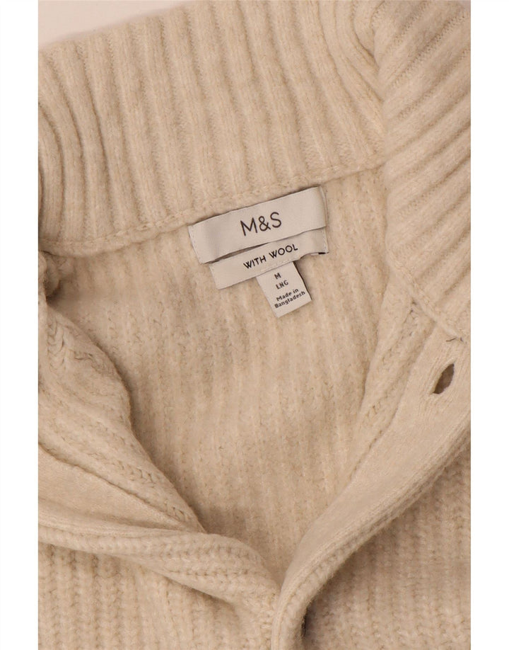 Marks & Spencer Herre cardigan sweater Medium Beige Uld