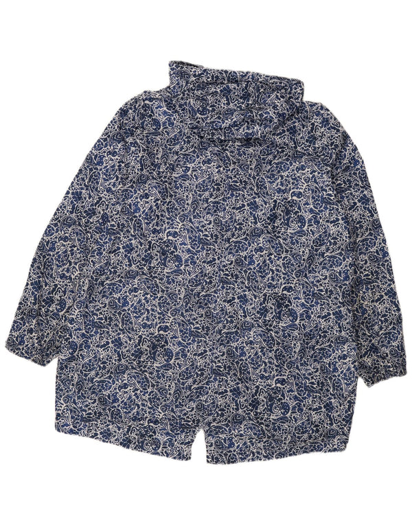 Marks & Spencer Dame Hættevindjakke UK 16 Large Blue Paisley