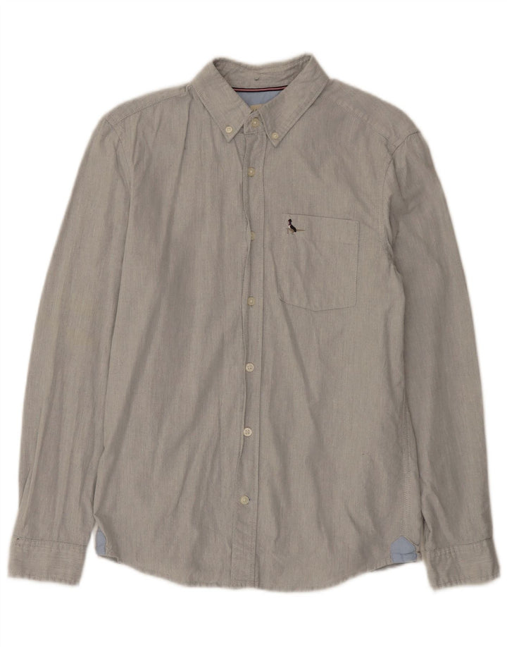 Jack Wills Herre Slim Fit skjorte XS Grå bomuld