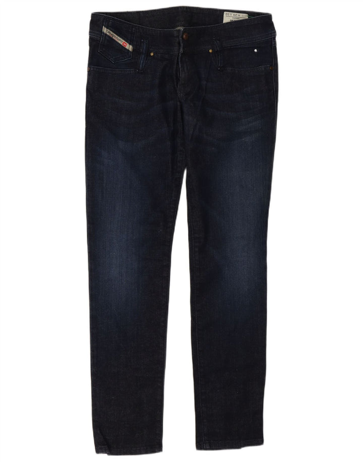 Diesel Dame Slim Jeans W29 L32 Marineblå Bomuld