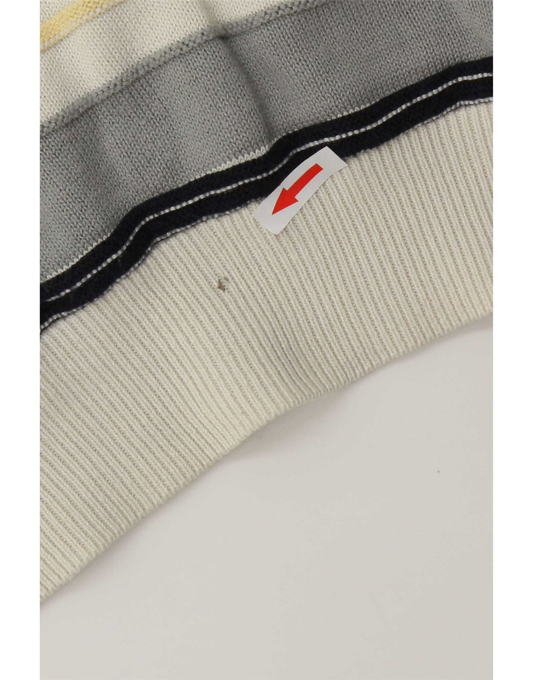 Paul R. Smith Herre V-hals sweater Stor flerfarvet stribet bomuld