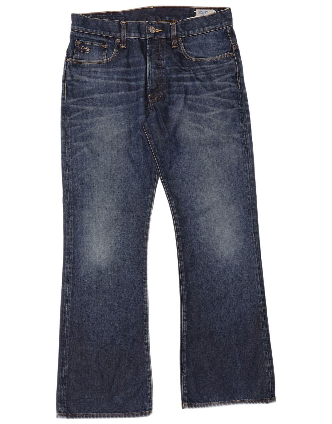 G-Star Herre 3301 Bootcut Jeans W34 L32 Blå Bomuld