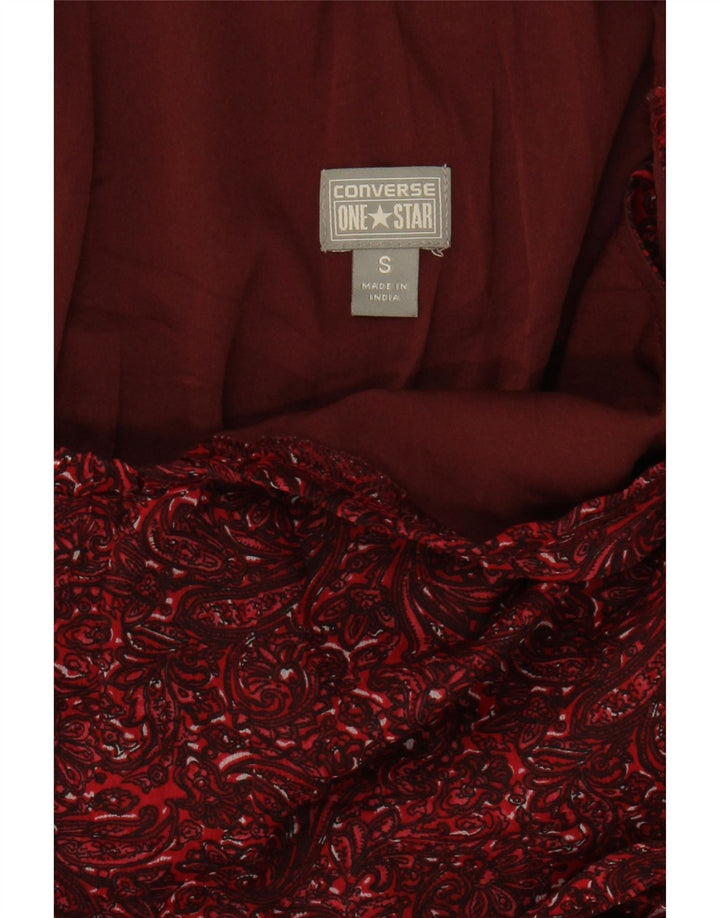 CONVERSE Womens Halter Dress UK 10 Small Burgundy Paisley Polyester Vintage Converse and Second-Hand Converse from Messina Hembry 