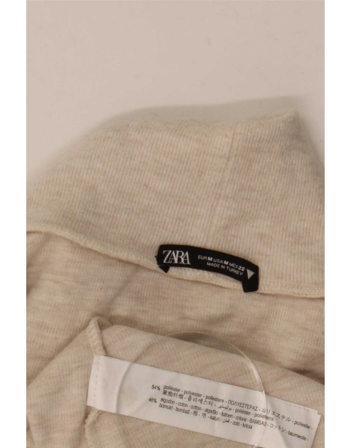 Zara Damevest Top UK 12 Medium Beige Polyester