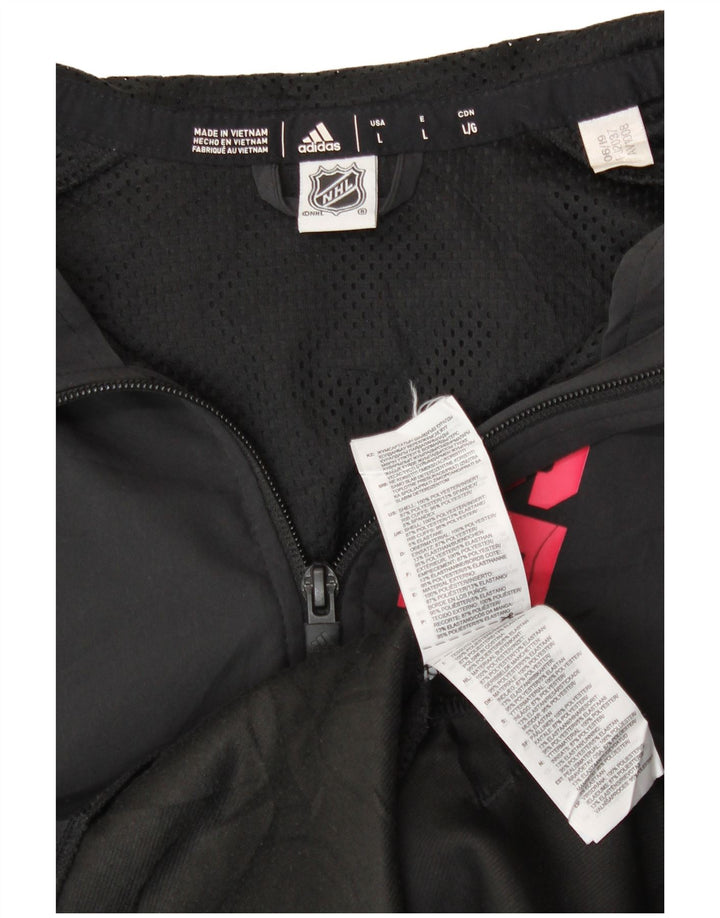 ADIDAS Herre Ottawa Senators Grafisk træningsdragt Topjakke Stor Sort