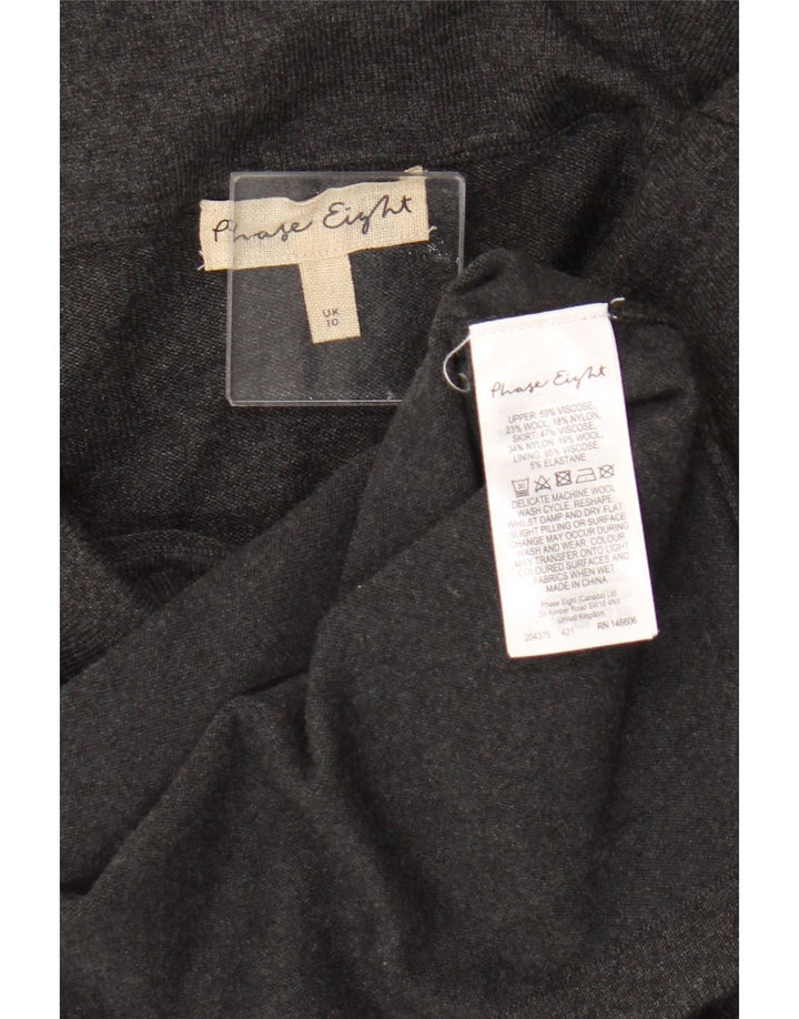 Phase Eight Womens Off Shoulder Jumper Dress UK 10 Small Grey Viscose