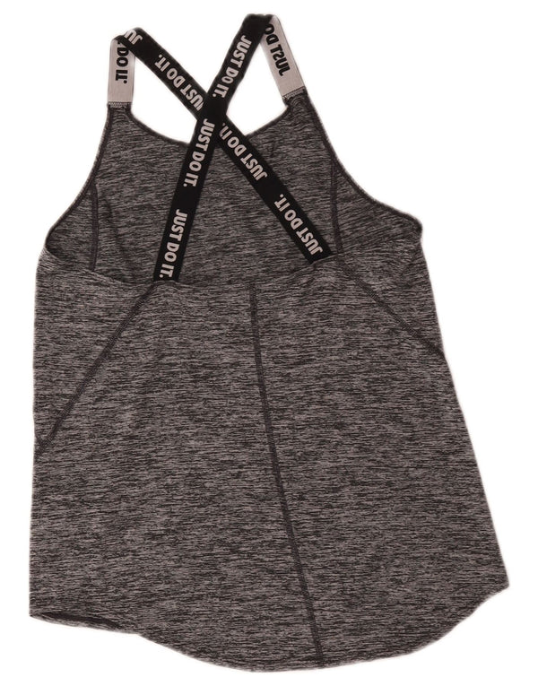 Nike piger Dri Fit grafisk vest top 13-14 år XL grå flækket