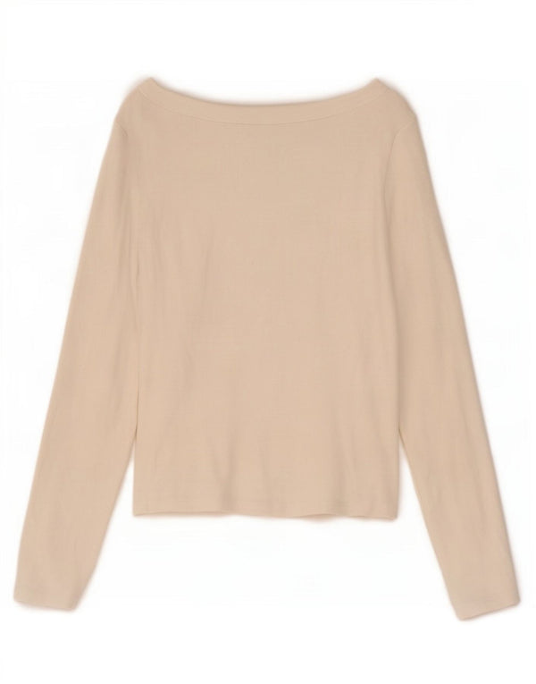 Zara Womens Crop Top Langærmet UK 14 Large White