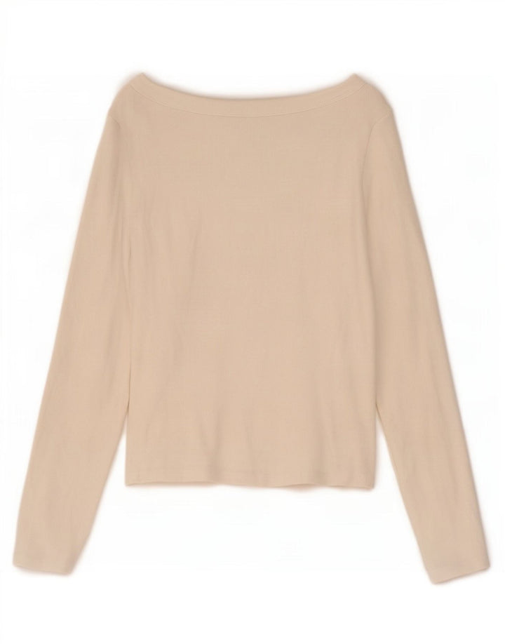 Zara Womens Crop Top Langærmet UK 14 Large White