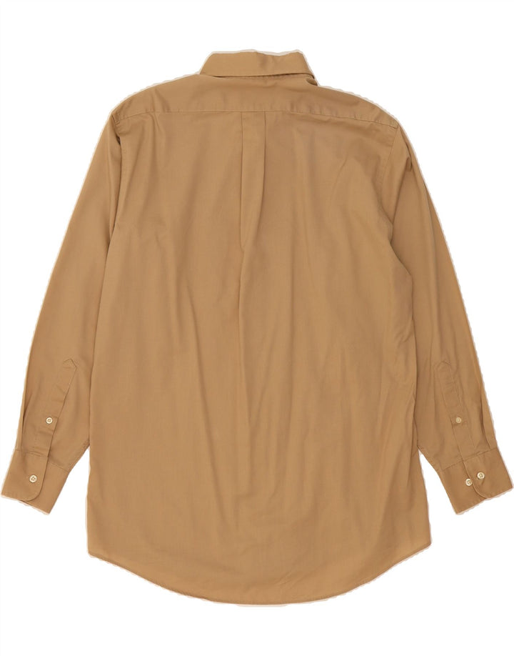 CHAPS Mens Classic Fit Shirt Size 15 1/2 Medium Beige Cotton Vintage Chaps and Second-Hand Chaps from Messina Hembry 