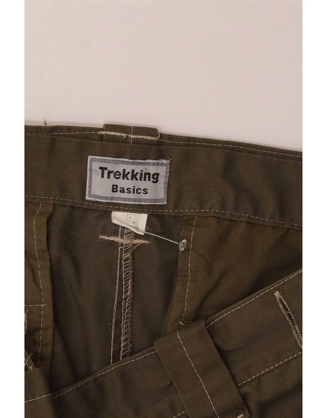 Basics Herre Cargo Shorts XL W38 Khaki Polyester