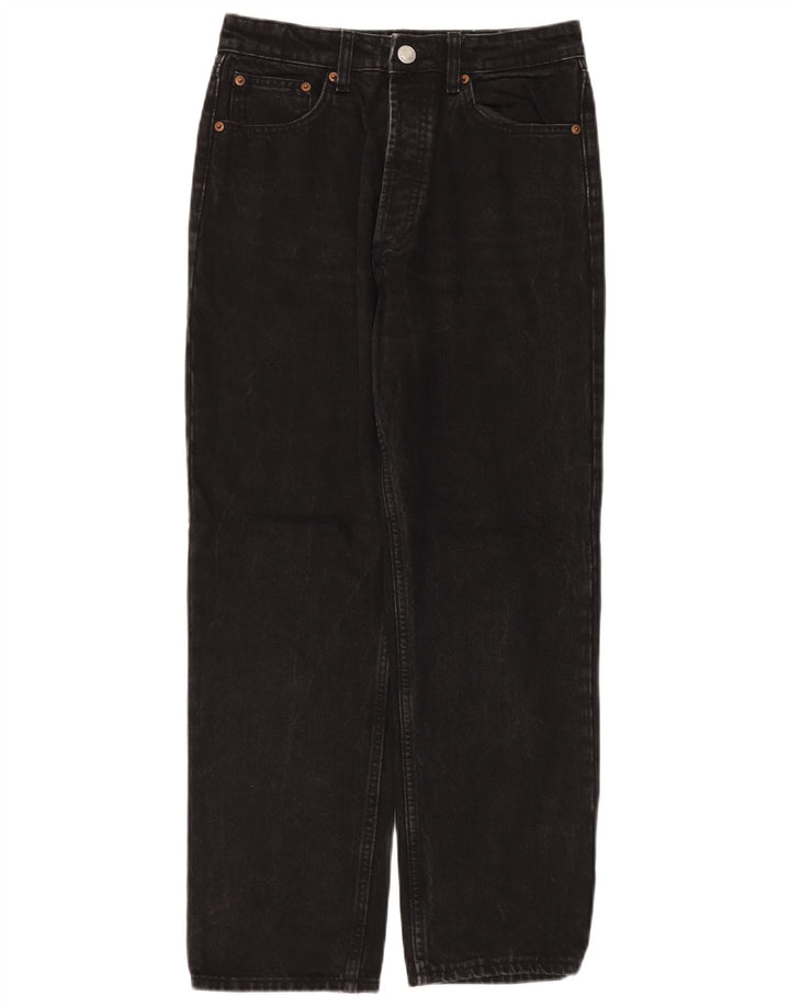 Zara Dame Straight Jeans EU 38 Small W28 L27 Sort Bomuld