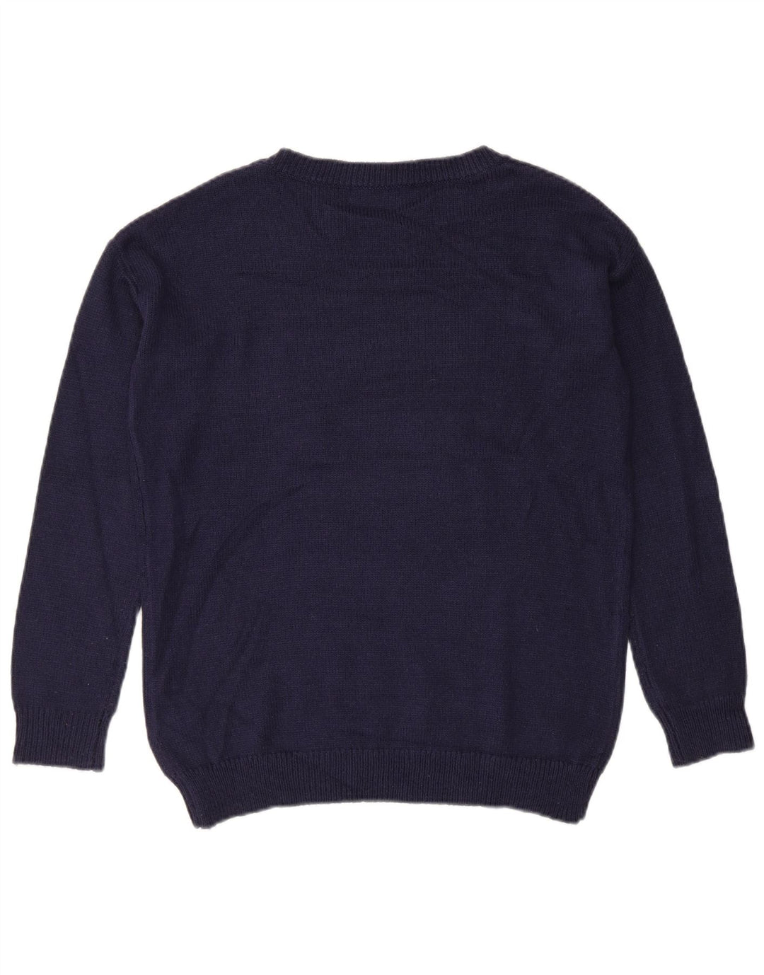 MARKS & SPENCER Dame Boat Neck Jumper Sweater UK 10 Small Navy Blue
