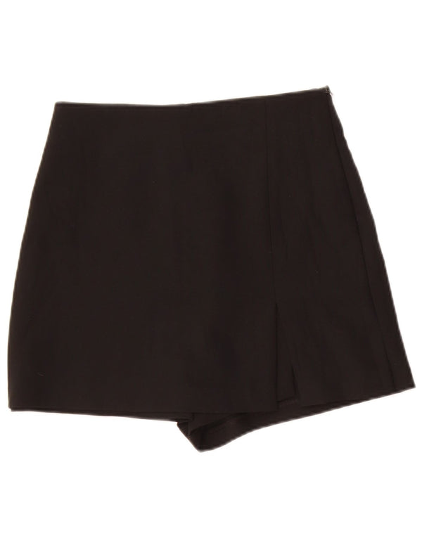 Zara Womens Skort UK 8 Small Black Polyester