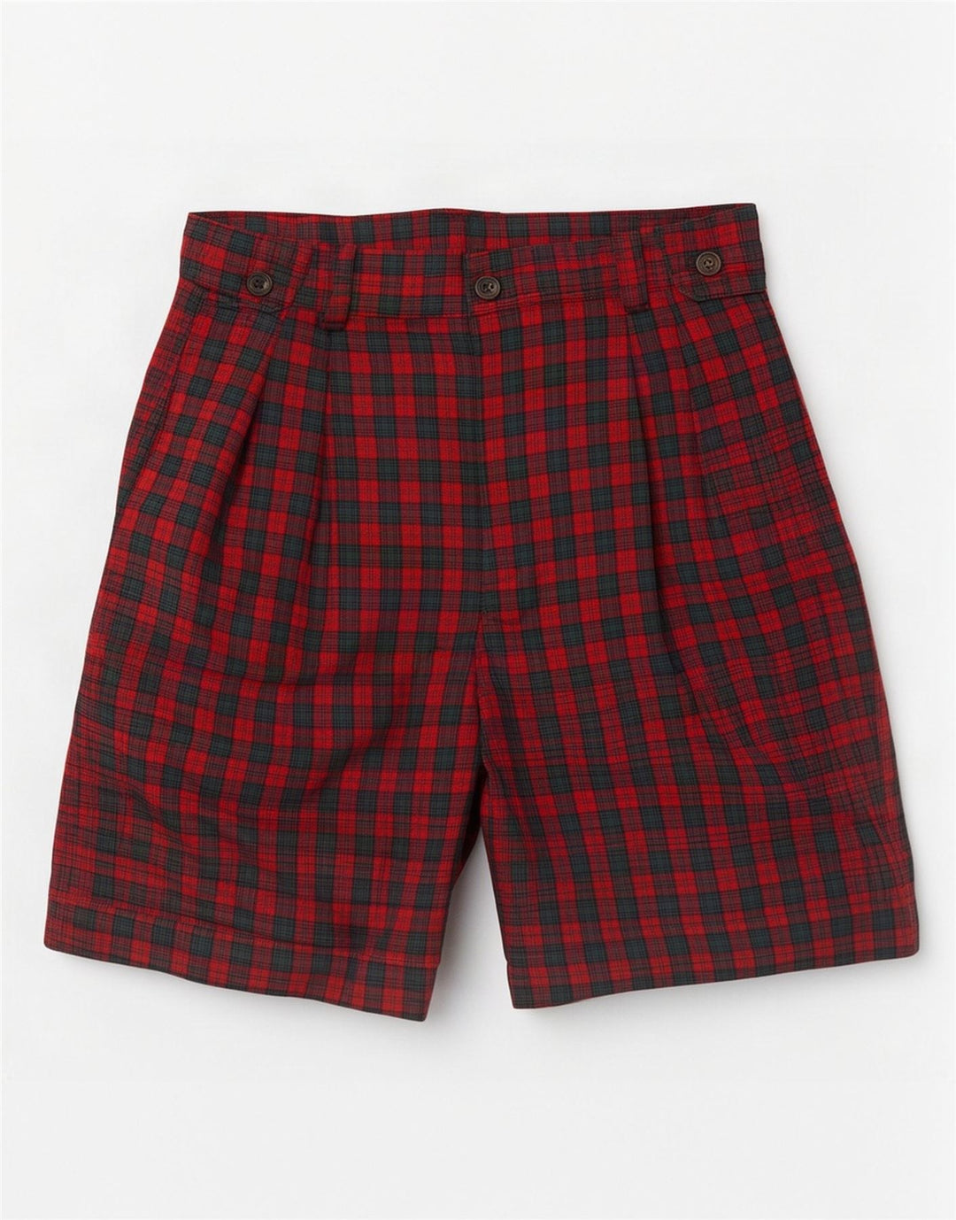 Sergio Tacchini kvinders højtaljede chinoshorts IT 44 Medium W26 Rød ternet