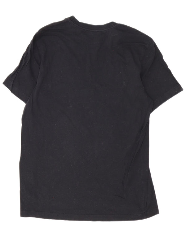 Nike Herre Swoosh Grafisk T-shirt Top Medium Sort Bomuld