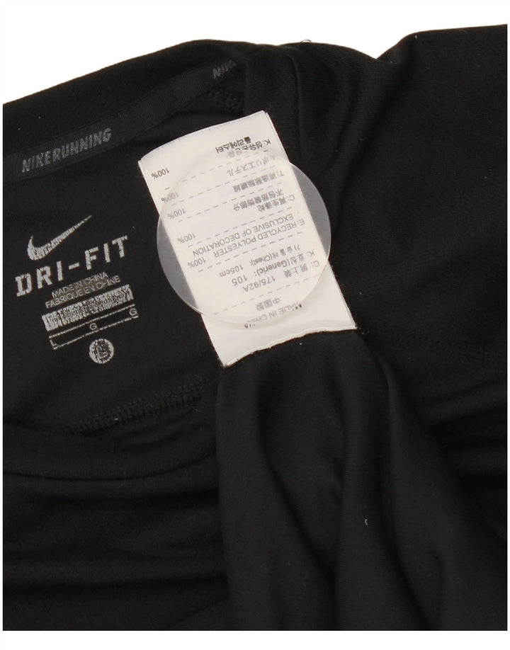 Nike Herre Dri Fit T-shirt Top Stor sort polyester