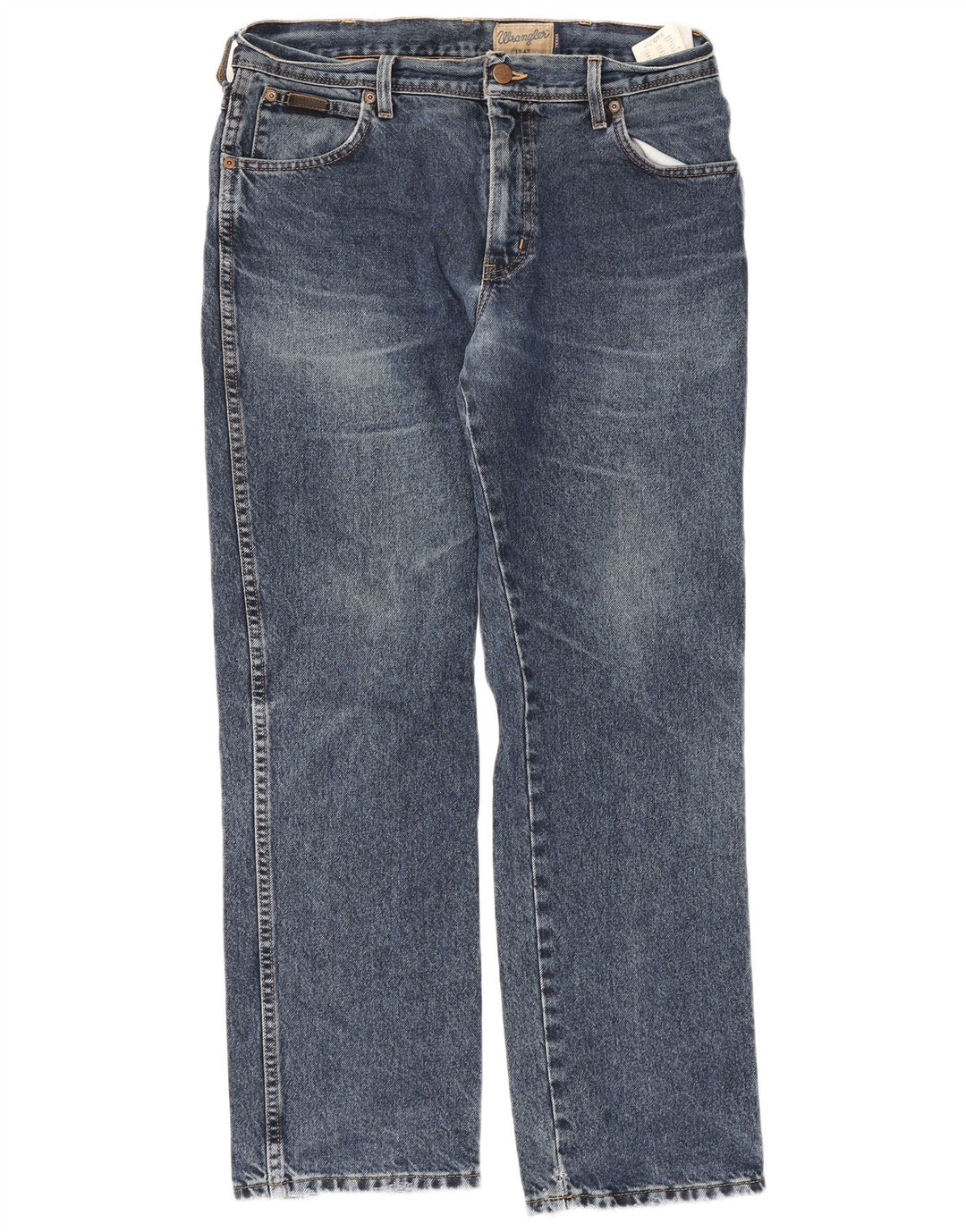 Wrangler Herre Texas Straight Jeans W34 L30 Blå Bomuld