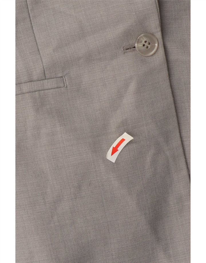 Reiss Dame 1 Knap Blazer Jacket UK 10 Small Grey Uld
