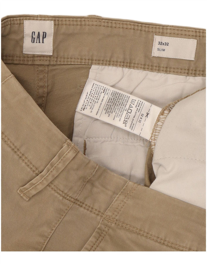 Gap Herre Slim Chino Bukser W32 L32 Beige Bomuld