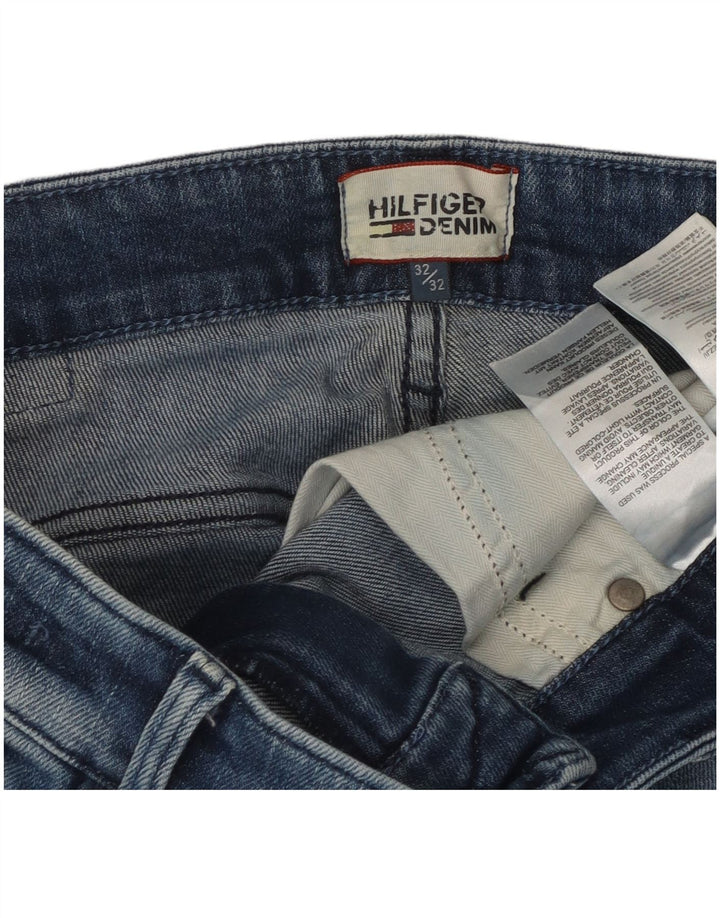Tommy Hilfiger Herre Slim Jeans W32 L29 Blå Bomuld
