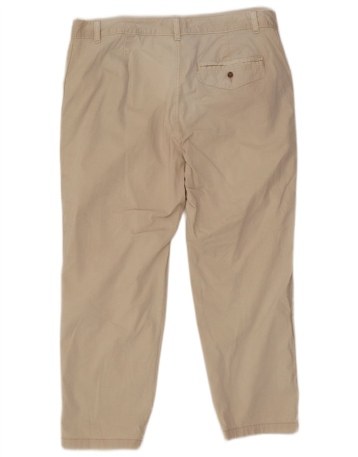 Marks & Spencer Womens Cropped Trousers UK 16 Large W34 L25 Off White