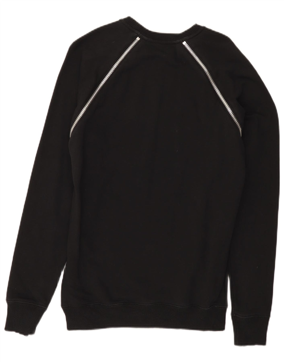 Diesel Dame Sweatshirt Jumper UK 14 Medium Sort Bomuld