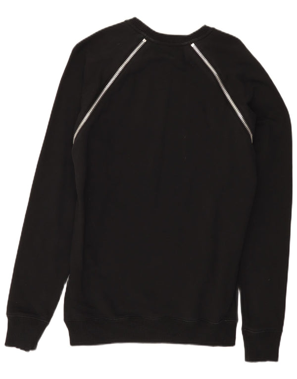 Diesel Dame Sweatshirt Jumper UK 14 Medium Sort Bomuld