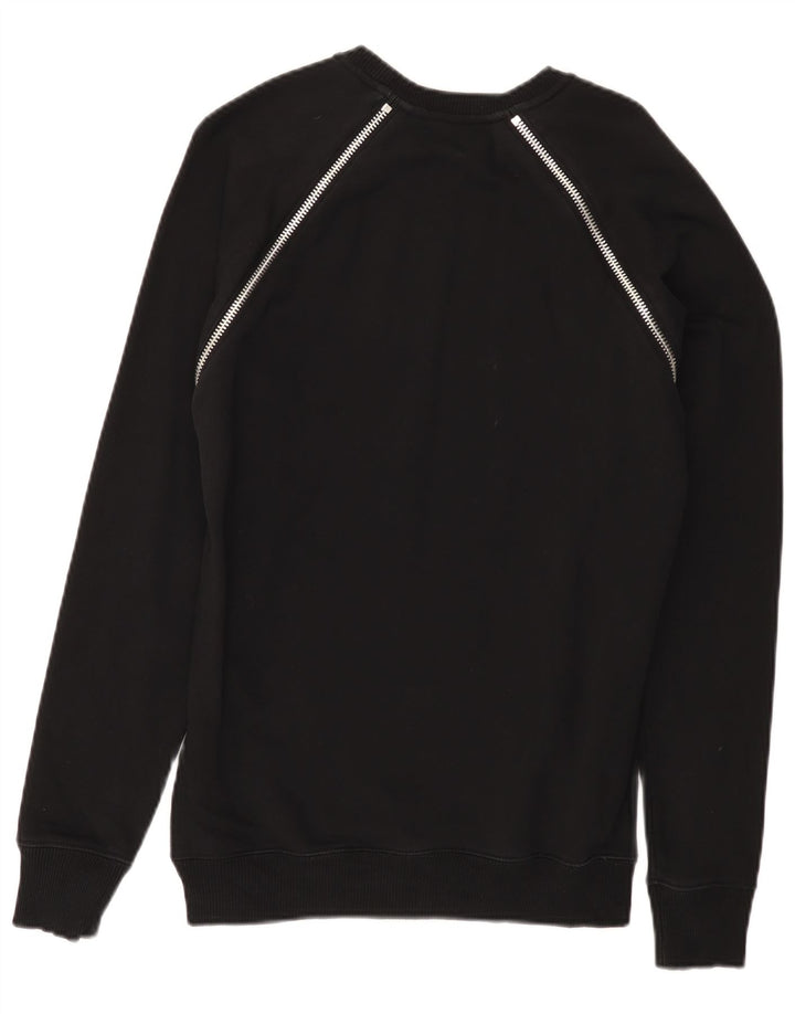 Diesel Dame Sweatshirt Jumper UK 14 Medium Sort Bomuld