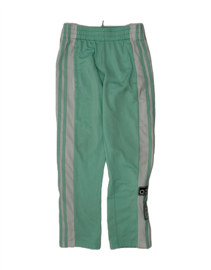 ADIDAS Girls Graphic Tracksuit Trousers 9-10 Years  Turquoise Colourblock Vintage Adidas and Second-Hand Adidas from Messina Hembry 